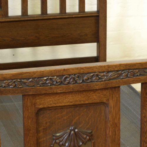 EDWARDIAN OAK BEDSTEAD - ADDITIONAL PHOTO 7
