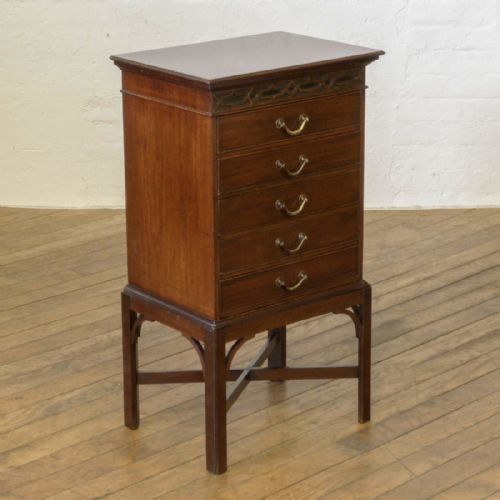 EDWARDIAN MAHOGANY MUSIC CABINET - ADDITIONAL PHOTO 5