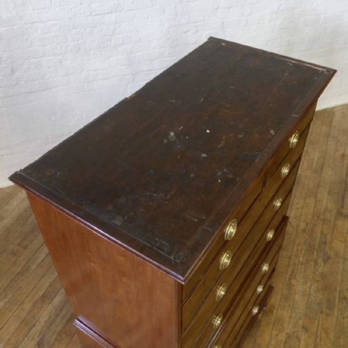 GEORGE III MAHOGANY CHEST ON CHEST - ADDITIONAL PHOTO 2
