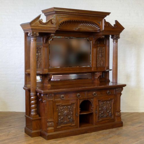 victorian oak sideboard - CATEGORY: ANTIQUE SIDEBOARDS - DATED VICTORIAN