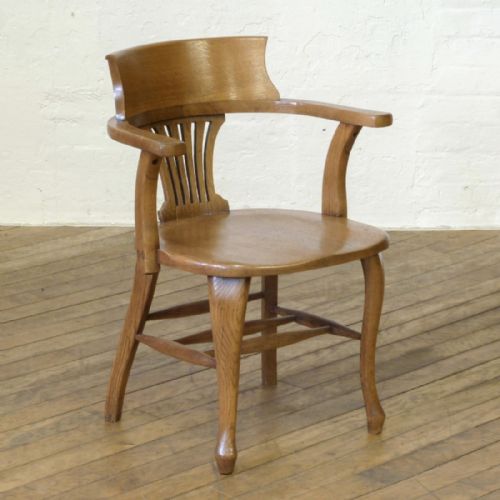 edwardian oak desk chair - CATEGORY: ANTIQUE CHAIRS - DATED EDWARDIAN