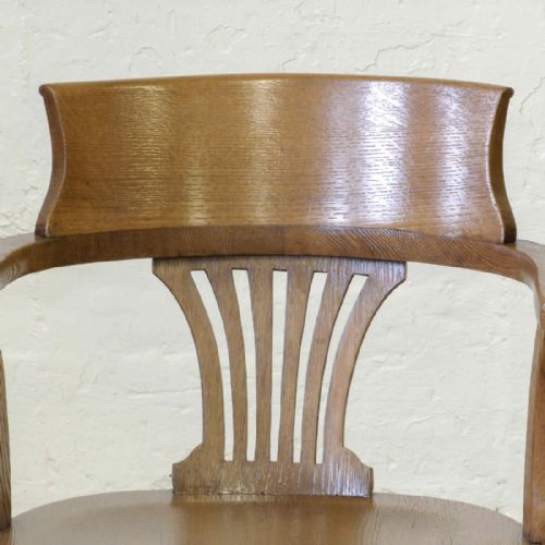 EDWARDIAN OAK DESK CHAIR - ADDITIONAL PHOTO 2