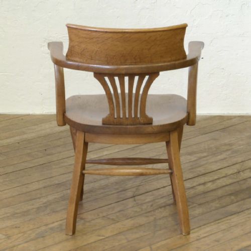 EDWARDIAN OAK DESK CHAIR - ADDITIONAL PHOTO 5