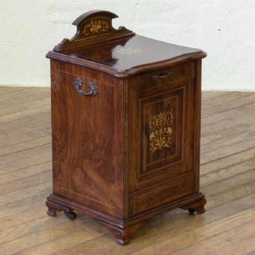 edwardian rosewood coal purdonium - CATEGORY: ANTIQUE FIREPLACES - DATED EDWARDIAN
