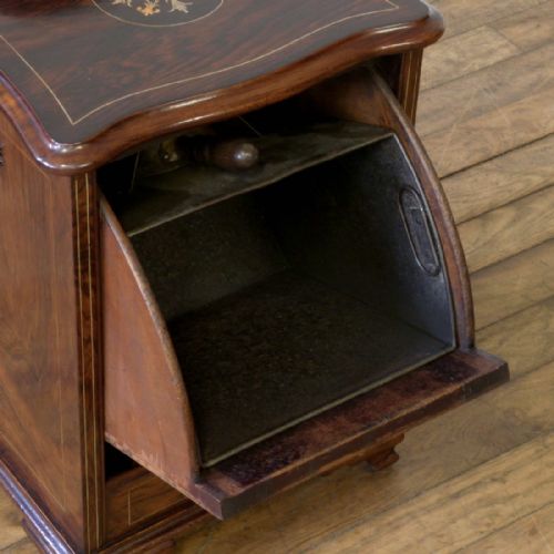 EDWARDIAN ROSEWOOD COAL PURDONIUM - ADDITIONAL PHOTO 4