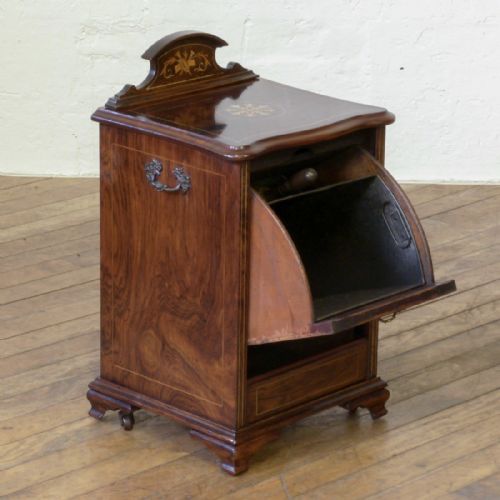 EDWARDIAN ROSEWOOD COAL PURDONIUM - ADDITIONAL PHOTO 6