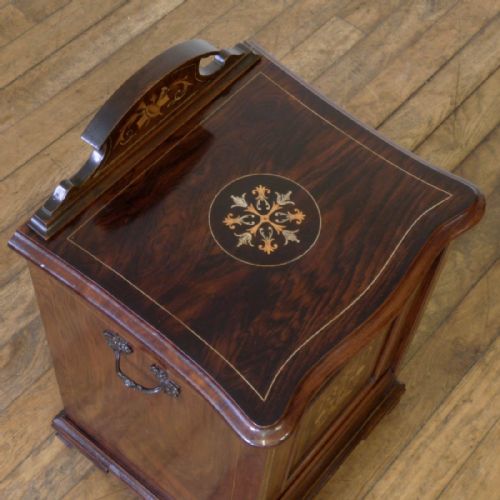 EDWARDIAN ROSEWOOD COAL PURDONIUM - ADDITIONAL PHOTO 7