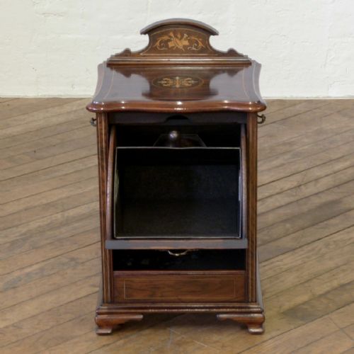 EDWARDIAN ROSEWOOD COAL PURDONIUM - ADDITIONAL PHOTO 12