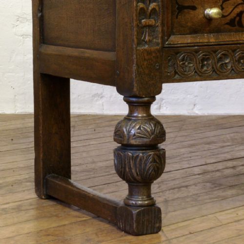 VICTORIAN CAROLEAN STYLE OAK CUPBOARD - ADDITIONAL PHOTO 9
