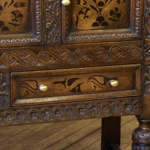 VICTORIAN CAROLEAN STYLE OAK CUPBOARD - ADDITIONAL PHOTO 12