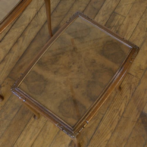 WALNUT NEST OF THREE TABLES - ADDITIONAL PHOTO 3