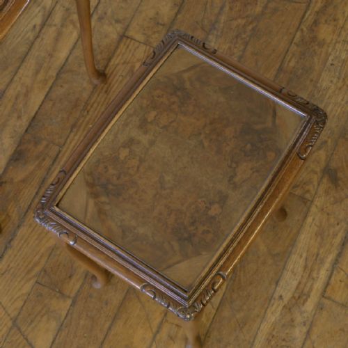 WALNUT NEST OF THREE TABLES - ADDITIONAL PHOTO 5