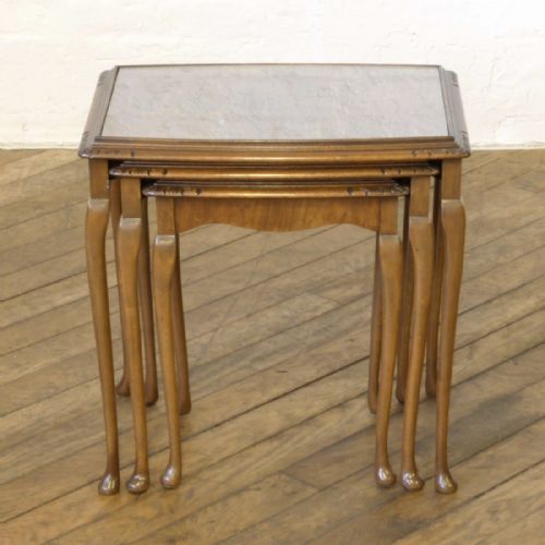 WALNUT NEST OF THREE TABLES - ADDITIONAL PHOTO 11