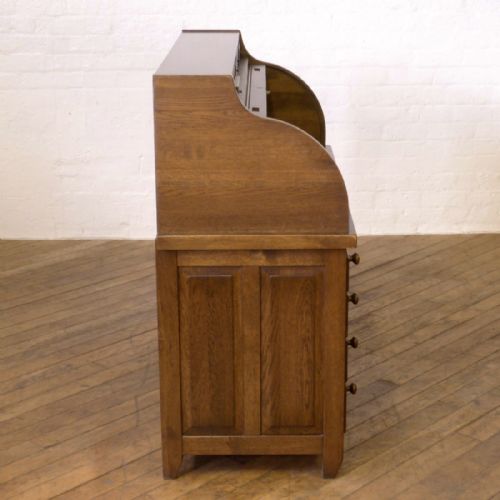ART DECO OAK ROLL TOP DESK - ADDITIONAL PHOTO 8
