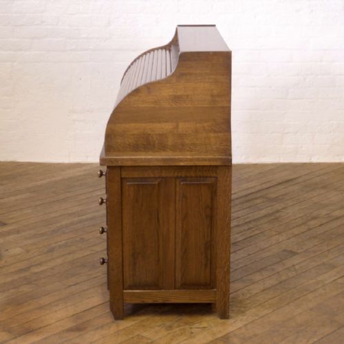 ART DECO OAK ROLL TOP DESK - ADDITIONAL PHOTO 9