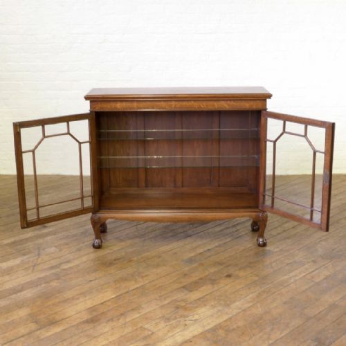 EDWARDIAN CHIPPENDALE STYLE OAK CABINET - ADDITIONAL PHOTO 2