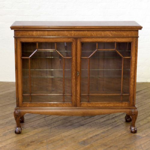 EDWARDIAN CHIPPENDALE STYLE OAK CABINET - ADDITIONAL PHOTO 3
