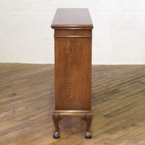 EDWARDIAN CHIPPENDALE STYLE OAK CABINET - ADDITIONAL PHOTO 6