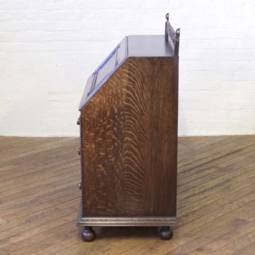 JACOBEAN STYLE OAK BUREAU - ADDITIONAL PHOTO 12