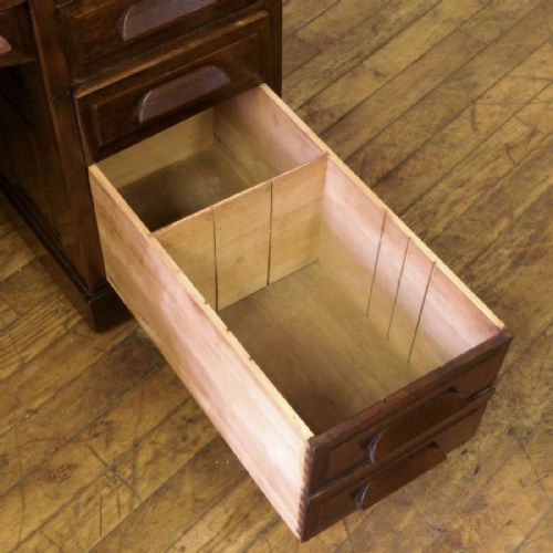 EDWARDIAN OAK ROLL TOP DESK - ADDITIONAL PHOTO 10