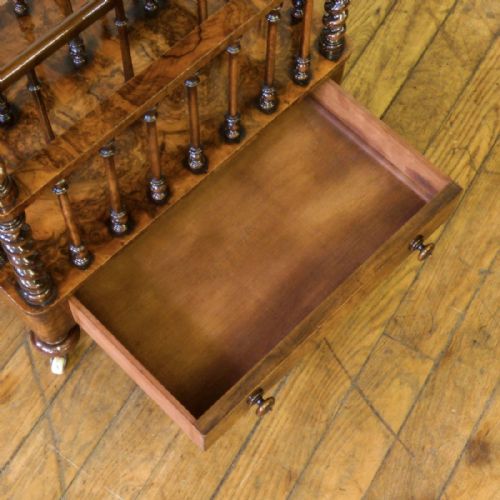 VICTORIAN WALNUT CANTERBURY - ADDITIONAL PHOTO 4