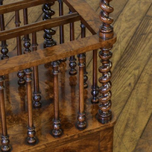 VICTORIAN WALNUT CANTERBURY - ADDITIONAL PHOTO 7