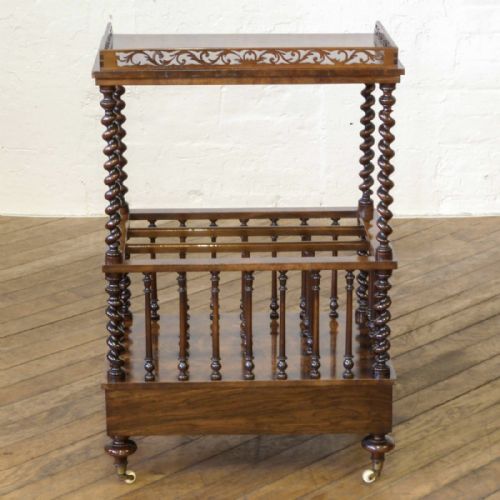 VICTORIAN WALNUT CANTERBURY - ADDITIONAL PHOTO 9