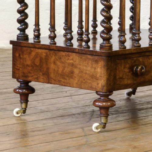 VICTORIAN WALNUT CANTERBURY - ADDITIONAL PHOTO 11
