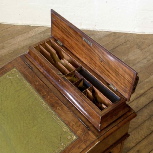VICTORIAN WALNUT DAVENPORT - ADDITIONAL PHOTO 7