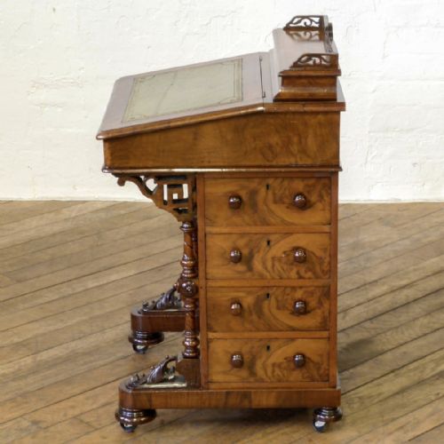 VICTORIAN WALNUT DAVENPORT - ADDITIONAL PHOTO 9