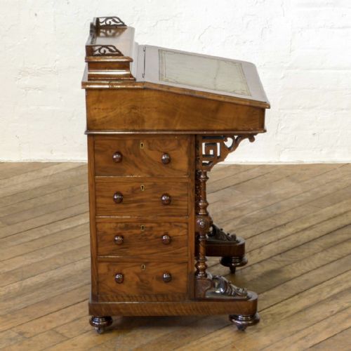 VICTORIAN WALNUT DAVENPORT - ADDITIONAL PHOTO 12
