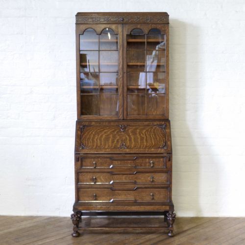 OAK BUREAU BOOKCASE - ADDITIONAL PHOTO 1
