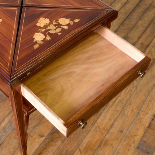 EDWARDIAN ENVELOPE CARD TABLE - ADDITIONAL PHOTO 2