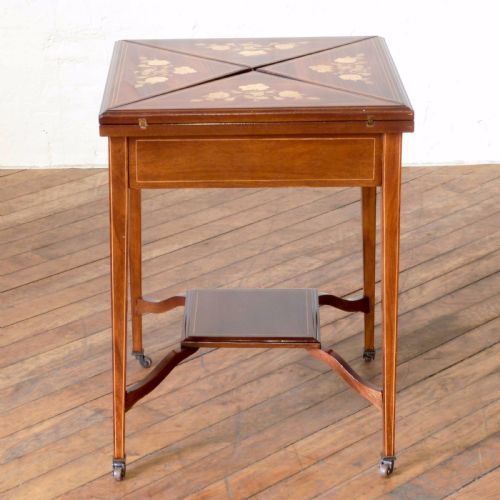EDWARDIAN ENVELOPE CARD TABLE - ADDITIONAL PHOTO 10