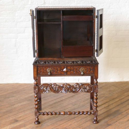 VICTORIAN CUPBOARD ON STAND - ADDITIONAL PHOTO 4