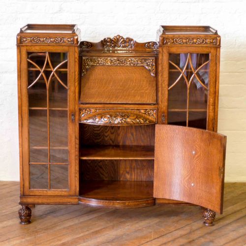 OAK BUREAU BOOKCASE - ADDITIONAL PHOTO 1