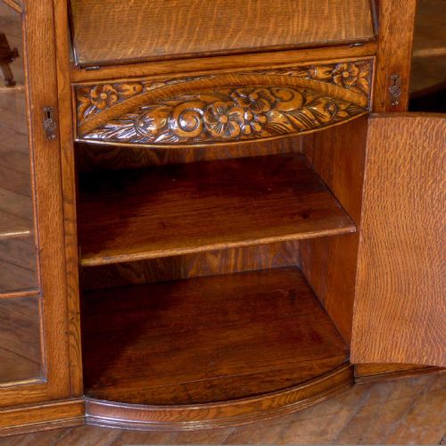 OAK BUREAU BOOKCASE - ADDITIONAL PHOTO 2
