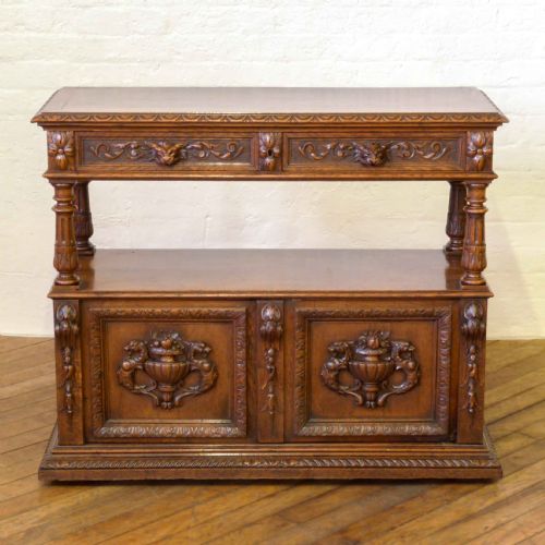 victorian oak buffet - CATEGORY: ANTIQUE SIDEBOARDS - DATED VICTORIAN