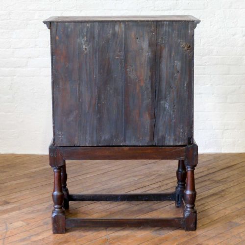QUEEN ANNE OAK CHEST ON STAND - ADDITIONAL PHOTO 9