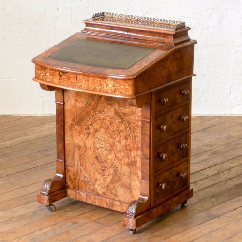 VICTORIAN WALNUT DAVENPORT - ADDITIONAL PHOTO 11