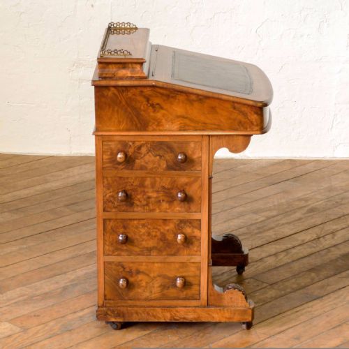 VICTORIAN WALNUT DAVENPORT - ADDITIONAL PHOTO 16