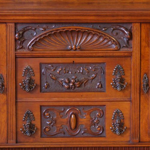 VICTORIAN POLLARD OAK SIDEBOARD - ADDITIONAL PHOTO 7