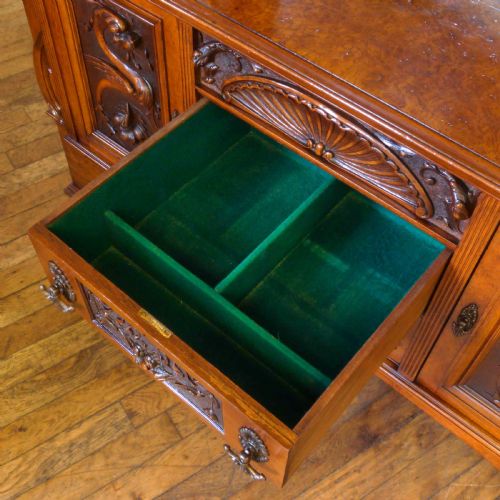 VICTORIAN POLLARD OAK SIDEBOARD - ADDITIONAL PHOTO 12