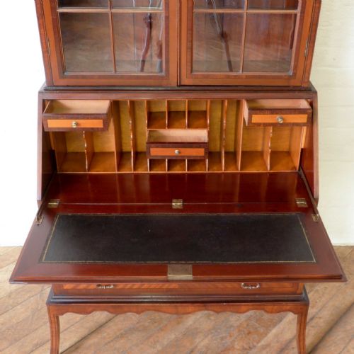 MAHOGANY BUREAU BOOKCASE - ADDITIONAL PHOTO 3