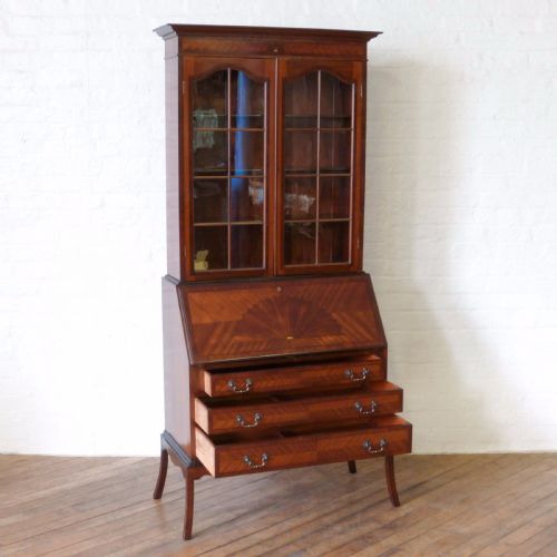 MAHOGANY BUREAU BOOKCASE - ADDITIONAL PHOTO 7
