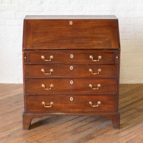 georgian mahogany bureau - CATEGORY: ANTIQUE BUREAU - DATED GEORGIAN