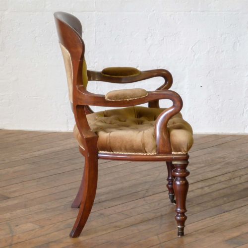 VICTORIAN MAHOGANY DESK CHAIR - ADDITIONAL PHOTO 2