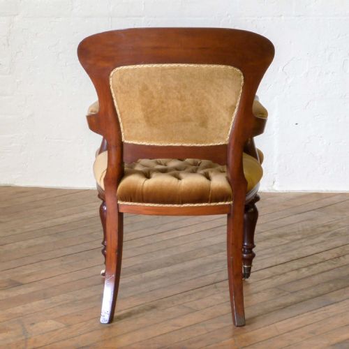 VICTORIAN MAHOGANY DESK CHAIR - ADDITIONAL PHOTO 3