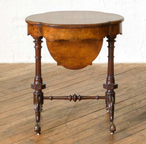 VICTORIAN WALNUT SEWING TABLE - ADDITIONAL PHOTO 3