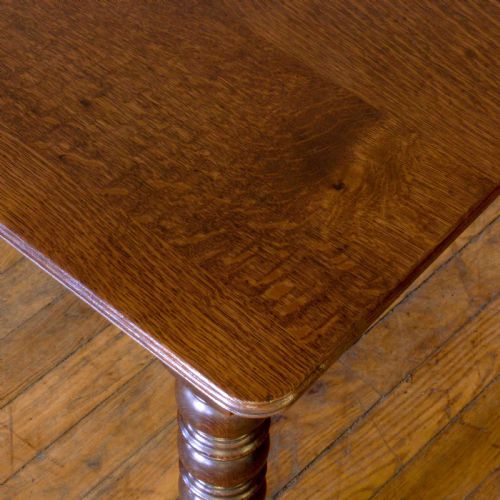 VICTORIAN OAK EXTENDING TABLE - ADDITIONAL PHOTO 5